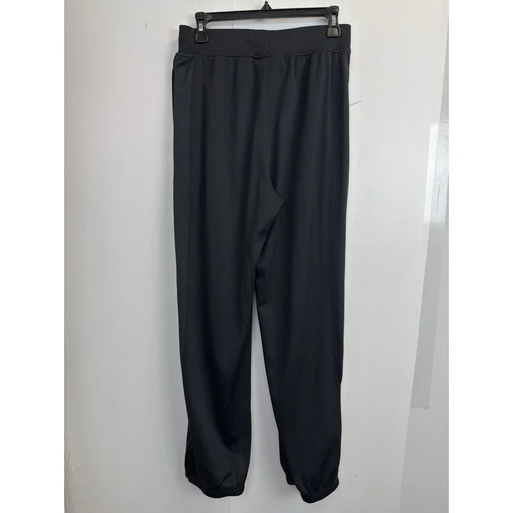 Under Armour Pants Women's M Tapered‎ Athletic Track Joggers Zip Ankles Black
